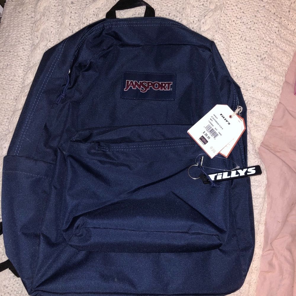 Navy blue laptop size jansport